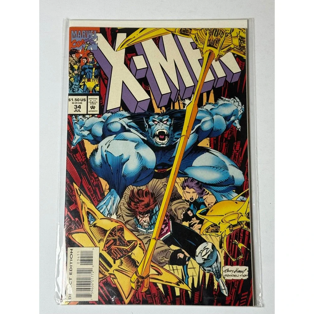 Marvel Comics X-Men Issue 34 July 1994 Beast Gambit Psylocke‎